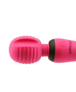 Palmpower Groove Rechargeable Silicone Mini Wand Massager Fuchsia
