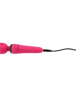 Palmpower Groove Rechargeable Silicone Mini Wand Massager Fuchsia