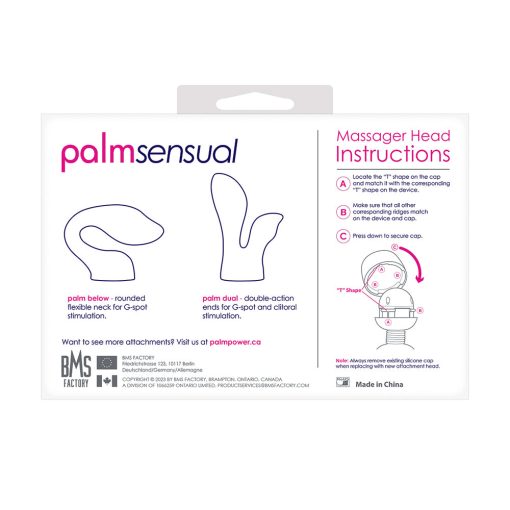 Palmpower Palmsensual Attachments 2-Piece Silicone Massager Heads Blue - Image 7