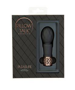 Pillow Talk Secrets Pleasure Rechargeable Clitoral Vibrator Wand Black