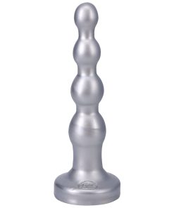 Tantus Ripple Large 8 In. Anal Beads Dildo Medium-Firm Silver