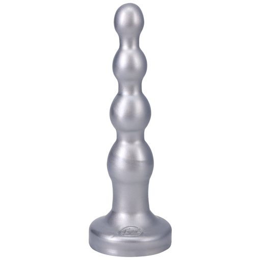 Tantus Ripple Large 8 In. Anal Beads Dildo Medium-Firm Silver - Image 3