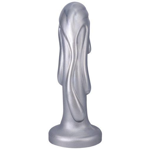 Tantus Magma 7 In. Fantasy Dildo Medium-Firm Silver - Image 4