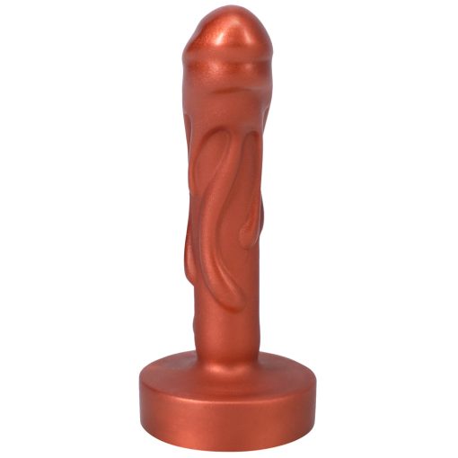 Tantus Mini Magma 5 In. Fantasy Dildo Firm Copper - Image 6