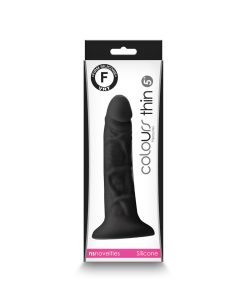 Colours Pleasures Thin 5 In. Dildo Black