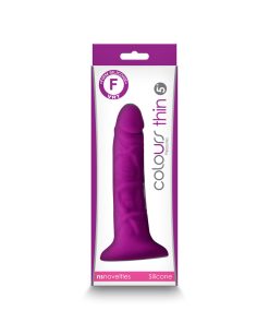 Colours Pleasures Thin 5 In. Dildo Purple