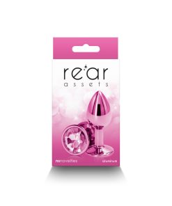 Rear Assets Metal Anal Plug Small Pink
