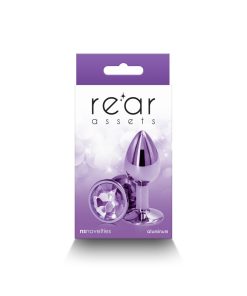 Rear Assets Metal Anal Plug Small Purple