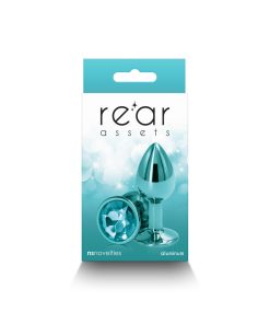 Rear Assets Metal Anal Plug Small Teal