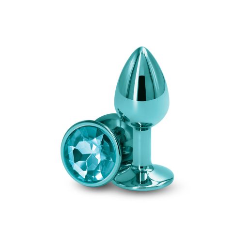 Rear Assets Metal Anal Plug Small Teal - Image 2