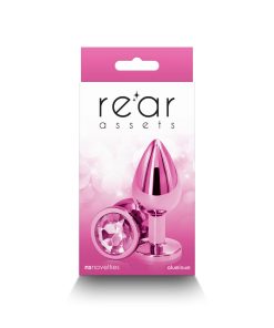 Rear Assets Metal Anal Plug Medium Pink