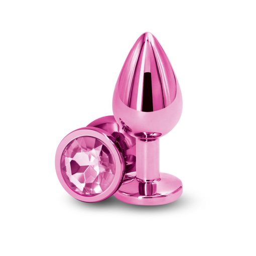 Rear Assets Metal Anal Plug Medium Pink - Image 2