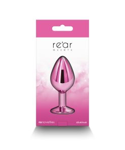 Rear Assets Metal Anal Plug Medium Pink