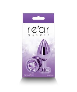Rear Assets Metal Anal Plug Medium Purple