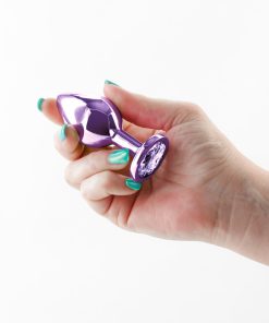 Rear Assets Metal Anal Plug Medium Purple
