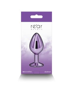 Rear Assets Metal Anal Plug Medium Purple
