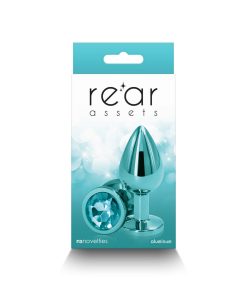 Rear Assets Metal Anal Plug Medium Teal