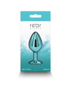 Rear Assets Metal Anal Plug Medium Teal