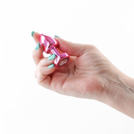 Rear Assets Petite Metal Anal Plug Pink - Image 3