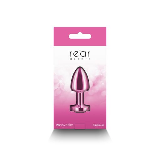 Rear Assets Petite Metal Anal Plug Pink - Image 4