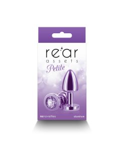 Rear Assets Petite Metal Anal Plug Purple