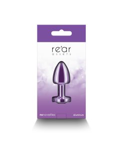 Rear Assets Petite Metal Anal Plug Purple