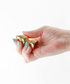 Rear Assets Petite Metal Anal Plug Gold/Red