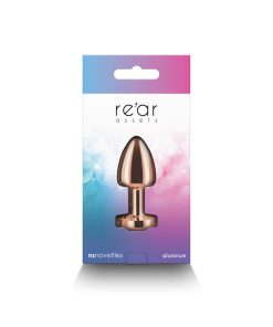Rear Assets Petite Metal Anal Plug Rose Gold/Rainbow