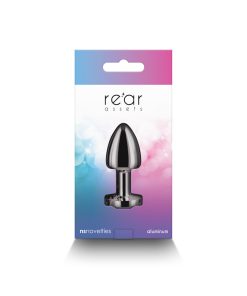 Rear Assets Petite Metal Anal Plug Gunmetal/Rainbow