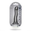 Ouch! Ultra Soft Silicone 7 In. Curvy G-Spot Dildo Gunmetal