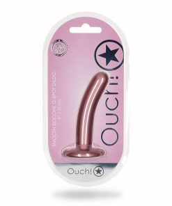 Ouch! Smooth Silicone 5 In. G-Spot Dildo Rose Gold
