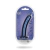Ouch! Smooth Silicone 6 In. G-Spot Dildo Metallic Blue