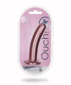 Shots Ouch! Smooth Silicone 6 In. G-Spot Dildo Rose Gold