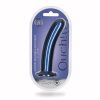 Ouch! Smooth Silicone 7 In. G-Spot Dildo Metallic Blue