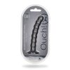 Ouch! Beaded Silicone 6.5 In. G-Spot Dildo Gunmetal