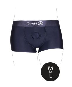 Ouch! Vibrating Strap-On Boxer Black M/L
