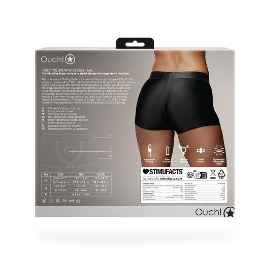 Ouch! Vibrating Strap-On Boxer Black M/L - Image 11