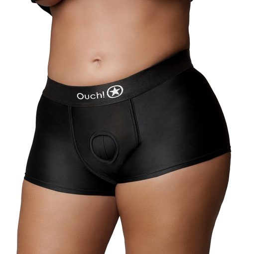 Ouch! Vibrating Strap-On Boxer Black Xl/2Xl - Image 2