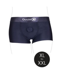 Ouch! Vibrating Strap-On Boxer Black Xl/2Xl