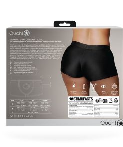 Ouch! Vibrating Strap-On Boxer Black Xl/2Xl