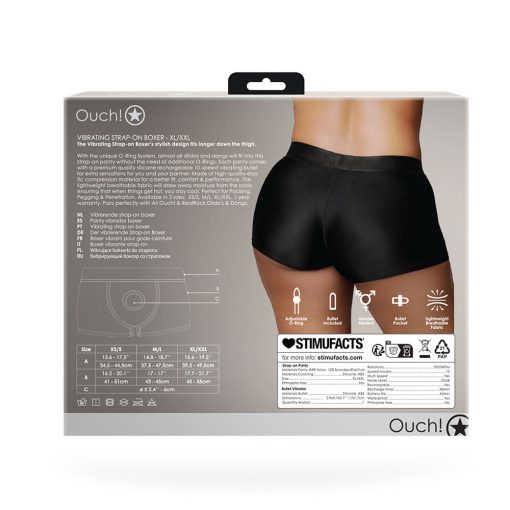 Ouch! Vibrating Strap-On Boxer Black Xl/2Xl - Image 11