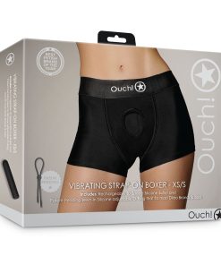 Ouch! Vibrating Strap-On Boxer Black Xs/S