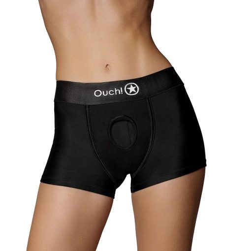 Ouch! Vibrating Strap-On Boxer Black Xs/S - Image 2