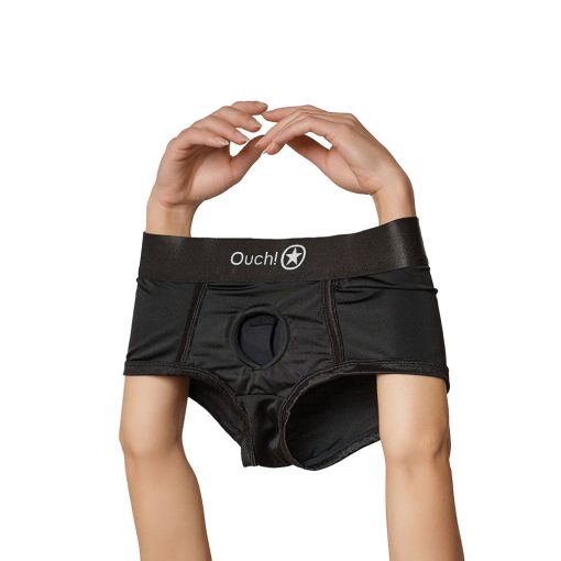 Ouch! Vibrating Strap-On Boxer Black Xs/S - Image 4