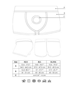 Ouch! Vibrating Strap-On Boxer Black Xs/S