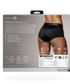 Ouch! Vibrating Strap-On Brief Black M/L