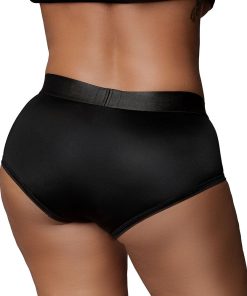 Ouch! Vibrating Strap-On Brief Black Xl/2Xl