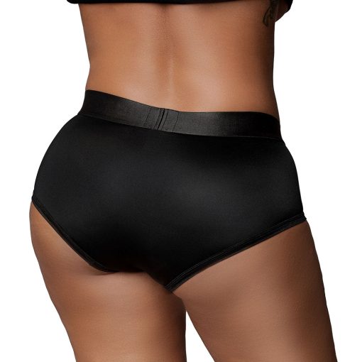 Ouch! Vibrating Strap-On Brief Black Xl/2Xl - Image 3