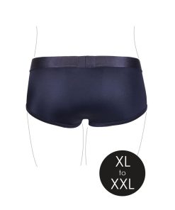 Ouch! Vibrating Strap-On Brief Black Xl/2Xl