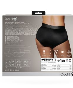 Ouch! Vibrating Strap-On Brief Black Xl/2Xl
